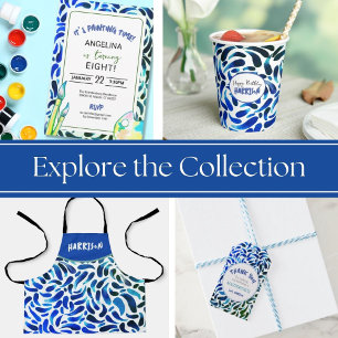 Invitación Paint Arcoiris Paint Birday Party Boy