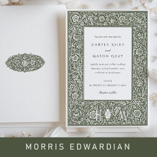 Elegante invitación a la boda floral en tonos tier