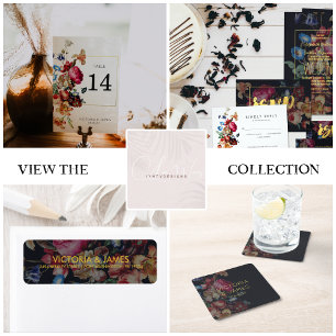 Invitación a la boda de la medianoche en el jardín