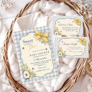 Invitación Fiesta de Bebé de la Abeja Dulce Elegante