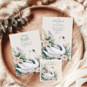 Servilleta De Papel Baby Shower de la princesa de cisne Rubor suave