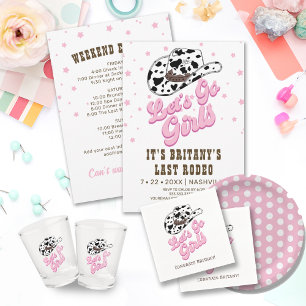 Invitación Pink Last Rodeo Bachelorette