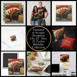 Invitación Scorpio, cumpleaños del Rótulo Zodiaco Escorpión