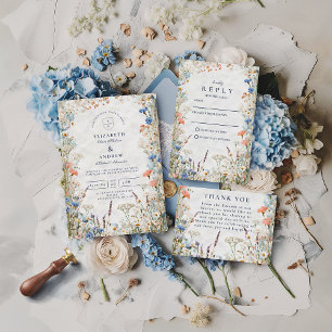 Invitación Boda de jardín con acuarela pastel