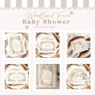 Servilleta De Papel Boho Woodland Fern Baby Shower