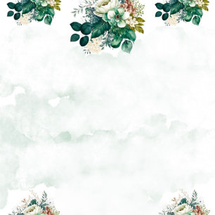 Invitación Celebración del Boda de Florals del Crema Verde Es