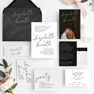 Invitación Nombres personalizados modernos y sencillos Boda b