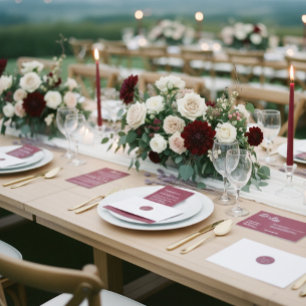 Invitación Todo En Uno Boda Minimalista y Elegante de un Solo Elemento en