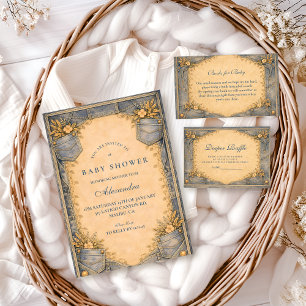 Tarjeta De Recepción Pantalones Vaqueros Pequeno Vaquero Sorteo de Paña