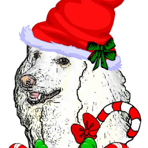 Navidad lindo de Santa del caniche