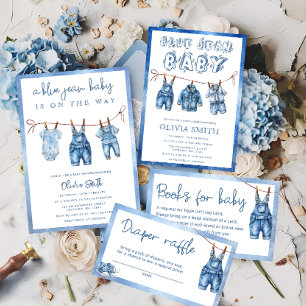 Invitación Blue Jean Baby Boy Shower
