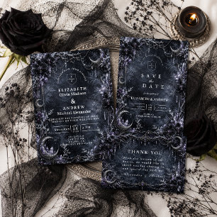 Invitación Boda de invierno gótica encantada