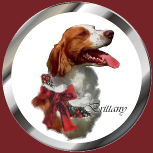 Tarjetas de Navidad del perro de aguas de Bretaña