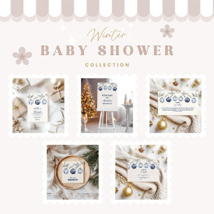 Servilleta De Papel Blue Ornament Garland Baby Shower
