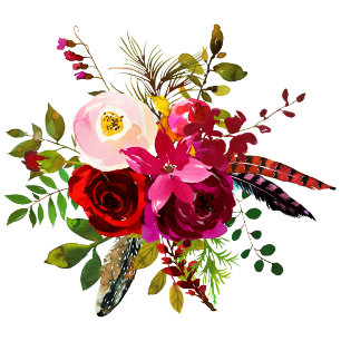 Invitación a la boda de la acuarela floral de Borg
