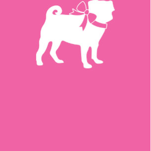 Invitación Pug Dog Baby Shower Puppy Pink Chica