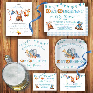 Invitación Chica de Oktoberfest Baby Shower Clothesline