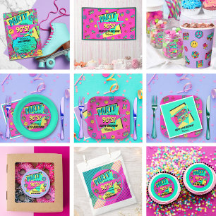 CUALQUIER invitación de cumpleaños retro de LOS 90