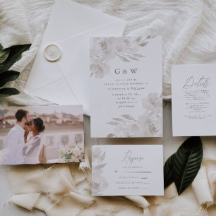 Posposición del Boda de fotografía floral neutral 