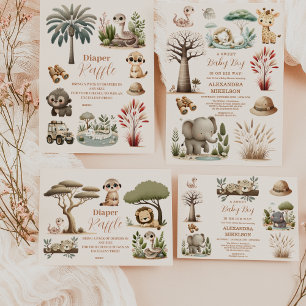 Servilleta De Papel Chico de animales salvajes de la jungla tropical B