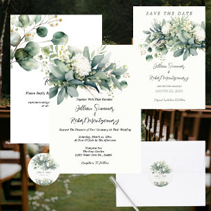 Lona Boda de bienvenida con flores suaves y vegetación