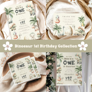 Invitación Dinosaurio Fiesta del primer cumpleaños
