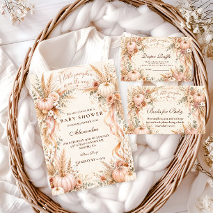 Invitación Romántico Boho Pequeño Cumpleaños de Calabacita