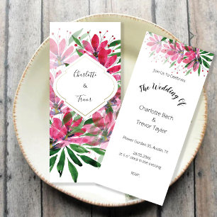 Invitación Roses rojos acuarela pintada a mano
