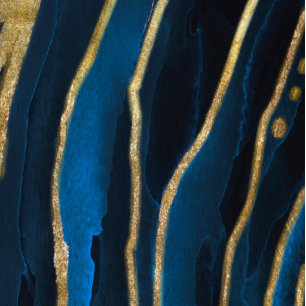 Invitación Boda de la Marina Azul y el Relieve metalizado dor