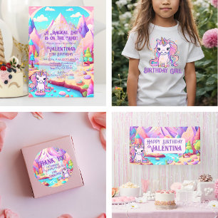 Camiseta Mágica rosa chisporroteante unicornio Chica de cum