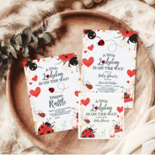 Invitación Little Ladybug Chica Baby Shower