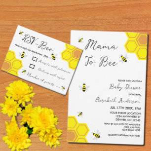 Invitación Bee Baby Shower