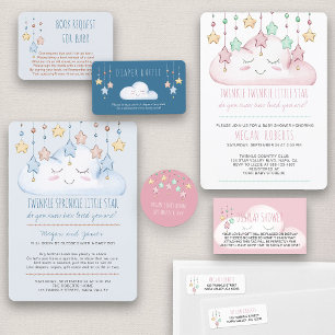 Tarjeta De Recepción Solicitud de libro para bebé poema Nursery Stars B