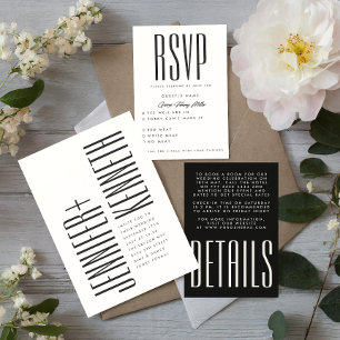 Invitación Boda editable Minimalista ultra sencillo y moderno