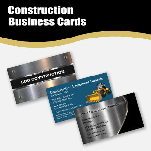 Tarjetas Comerciales De Construcción Audaz De Clas
