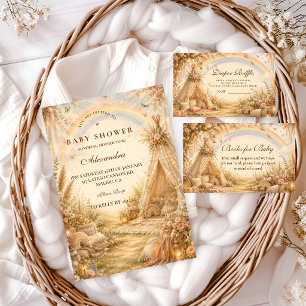 Servilleta De Papel Ducha de Bebé Boho Arcoíris Encantado