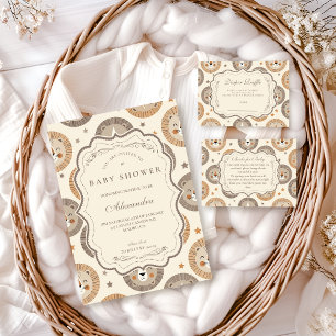 Servilleta De Papel Elegante Safari de León Neutral para Baby Shower