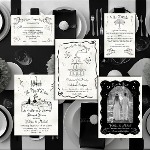 Doodle Sketch Funky Boda Menu