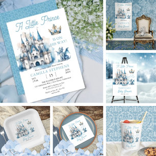Invitación Un principito está de camino, chico Baby Shower