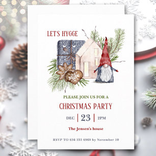 Pegatina Redonda Hygge Navidades Gnome Vacaciones Nórdicas