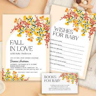 Invitación Caída En Amor Autumn Floral Baby Shower