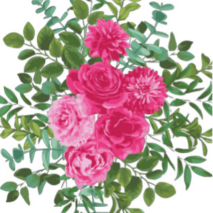 Invitación Rosas Bodas rosados brillantes Floral moderna