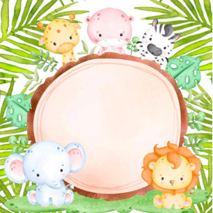 Invitación Animal de Safari Jungle Personalizado Baby Shower