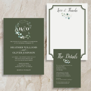 Invitación Todo En Uno Boda de verano de Eucalyptus