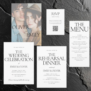Invitación Cena elegante y moderna de Boda
