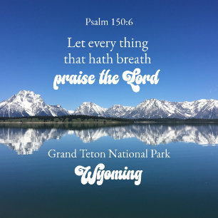 Postal Festiva Parque Nacional Grand Teton Wyoming Salmo 23:2