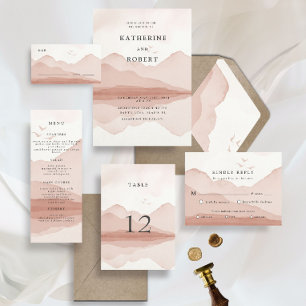 Tarjeta de respuesta RSVP de Paisaje de la Cordill