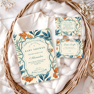 Servilleta De Papel Fiesta Botánica de Baby Shower con Bayas de Salvia