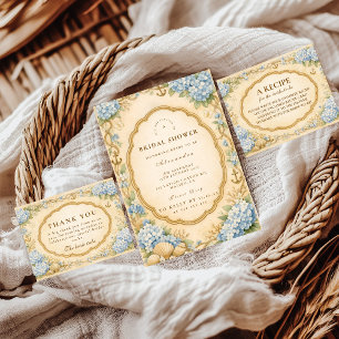 Servilleta De Papel Torta de Cumpleaños de Hydrangea Costera Vintage