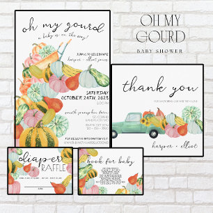 ¡Oh, Mi Gourd! - Tarjeta de agradecimiento de Baby